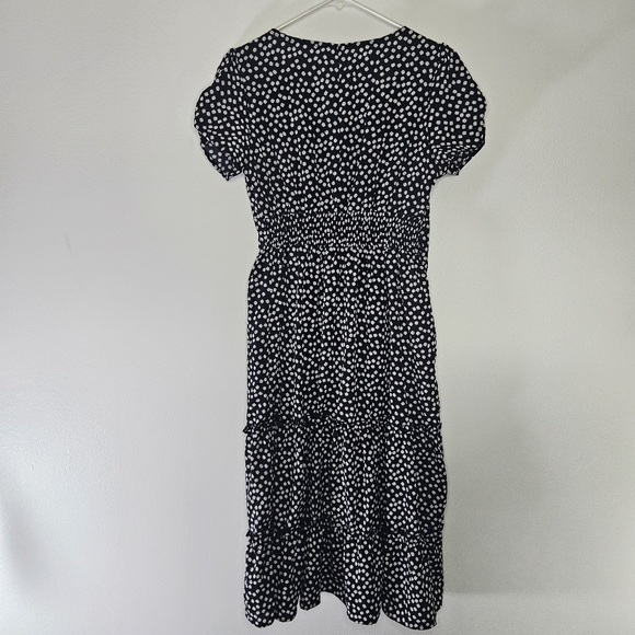 Gomelly Square Neck Short Sleeve Midi Dress Sz L - Picture 15 of 15